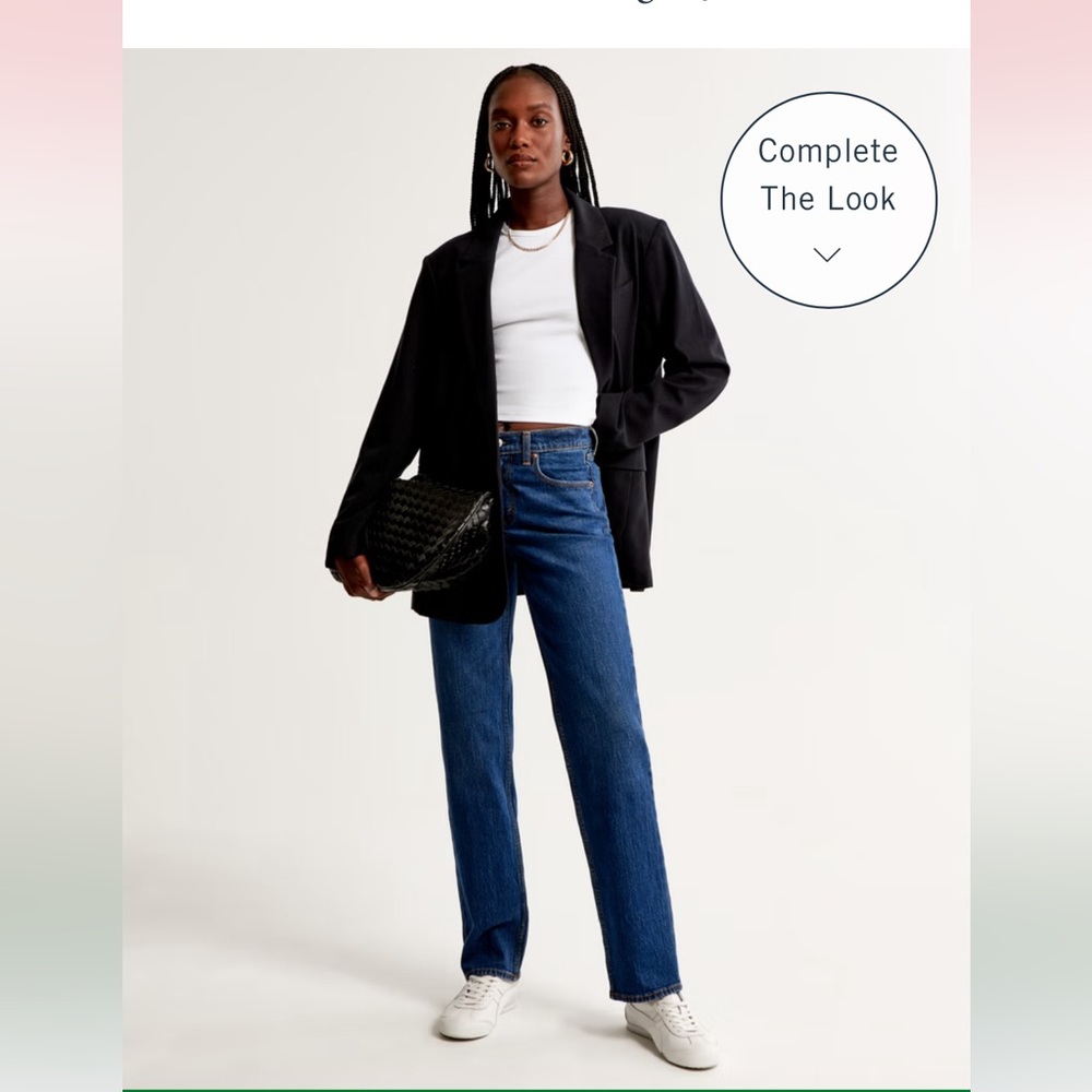 Abercrombie & fitch mid rise 90’s straight jeans